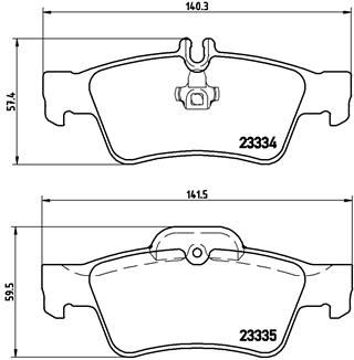 Колодки тормозные P50052 BREMBO P50052