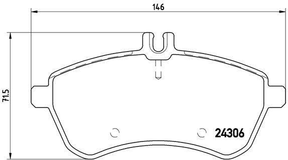 Колодки тормозные P50070 BREMBO P50070