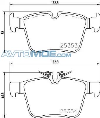 Колодки тормозные P50122 BREMBO P50122