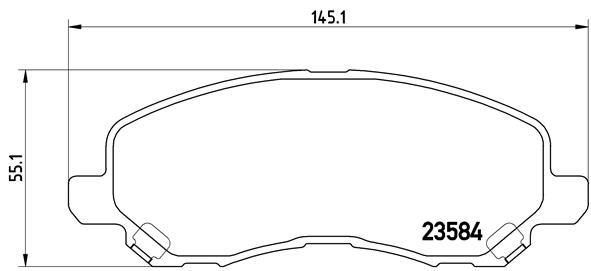Колодки тормозные P54030 BREMBO P54030