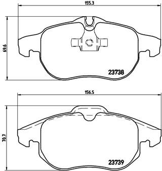 Колодки тормозные P59043 BREMBO P59043