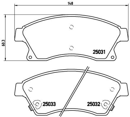 Колодки тормозные P59076 BREMBO P59076