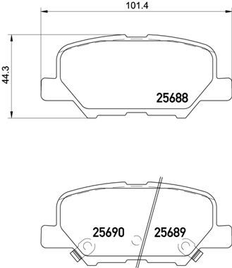 Колодки тормозные P61111 BREMBO P61111
