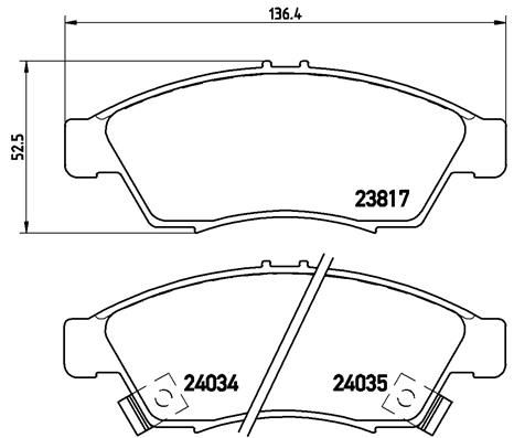 Колодки тормозные P79014 BREMBO P79014