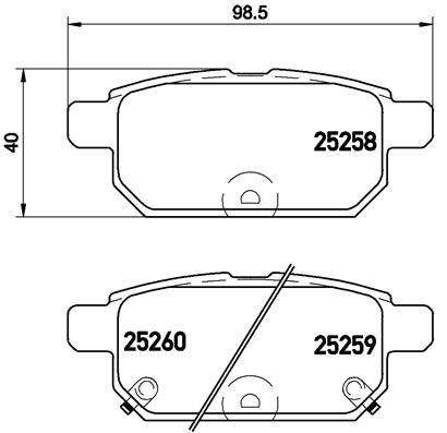 Колодки тормозные P79029 BREMBO P79029
