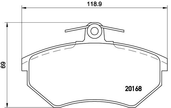 Колодки тормозные P85011 BREMBO P85011