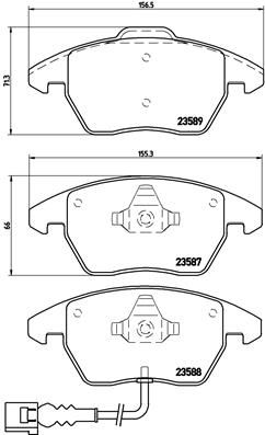 Колодки тормозные P85075 BREMBO P85075