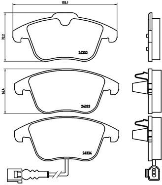Колодки тормозные P85112 BREMBO P85112