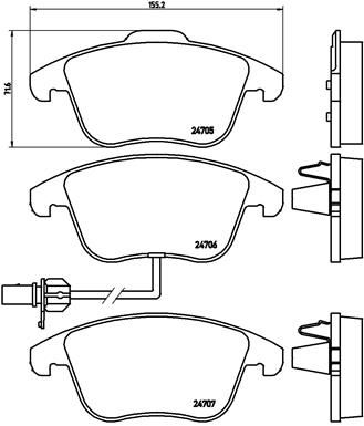 Колодки тормозные P85113 BREMBO P85113