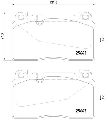 Колодки тормозные P85123 BREMBO P85123