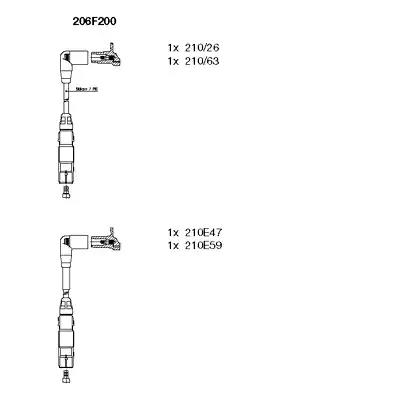 Комплект проводов 206F200 BREMI 206F200