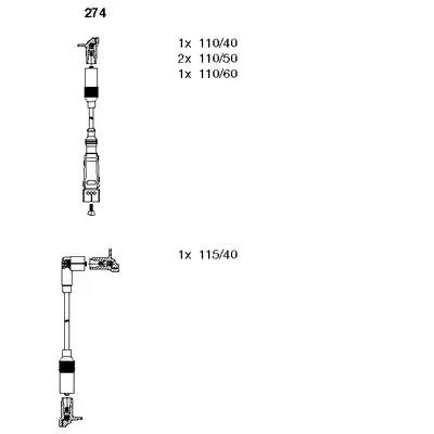 Комплект проводов 274 BREMI 274