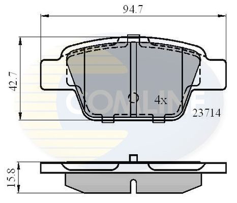 Колодки тормозные CBP01039 COMLINE CBP01039