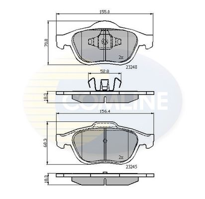 Колодки тормозные CBP01116 COMLINE CBP01116