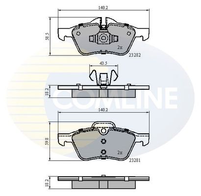 Колодки тормозные CBP01548 COMLINE CBP01548
