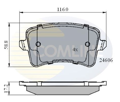 Колодки тормозные CBP01709 COMLINE CBP01709