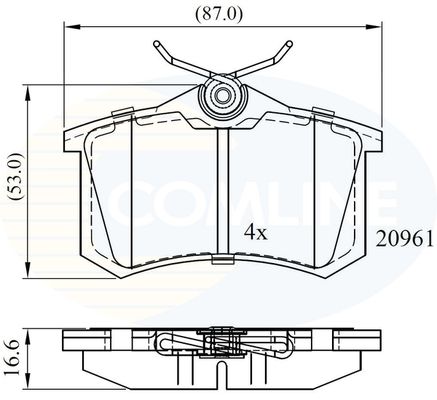 Колодки тормозные CBP0797 COMLINE CBP0797