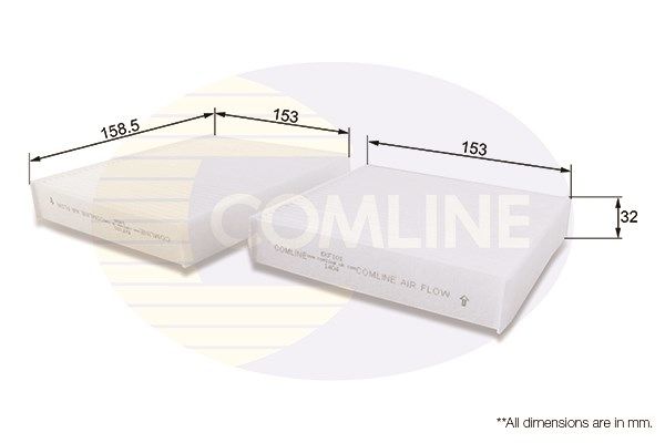 Фильтр салона EKF101 COMLINE EKF101