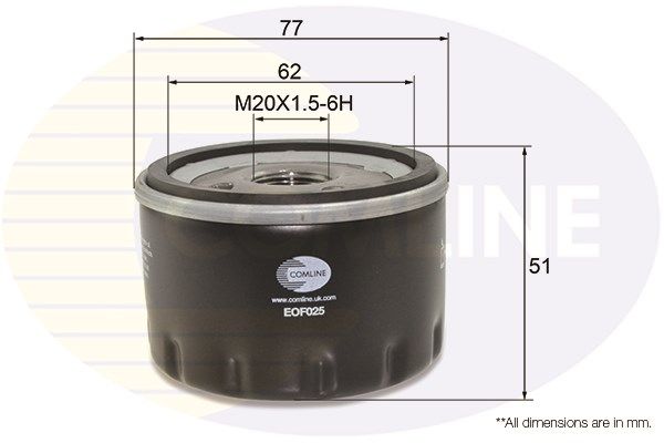Фильтр масляный EOF025 COMLINE EOF025