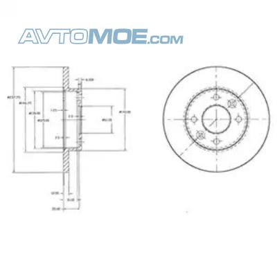Диск тормозной BG2217 DELPHI BG2217