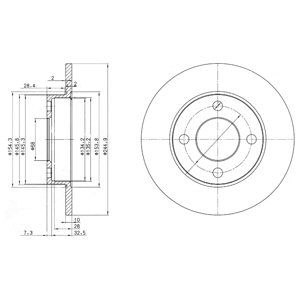 Диск тормозной BG2517 DELPHI BG2517