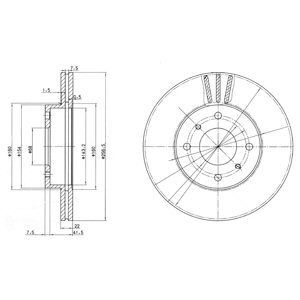 Диск тормозной BG2567 DELPHI BG2567