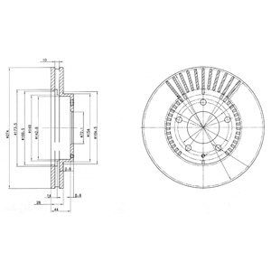Диск тормозной BG3232 DELPHI BG3232