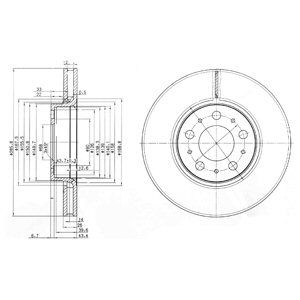 Диск тормозной BG3513 DELPHI BG3513