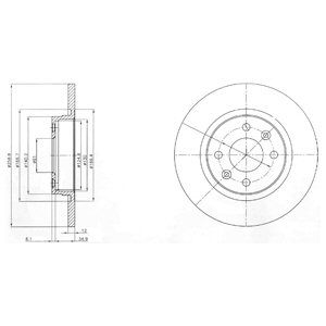Диск тормозной BG4045 DELPHI BG4045