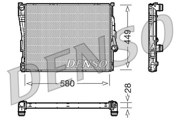 Радиатор охлаждения DRM05069 DENSO DRM05069