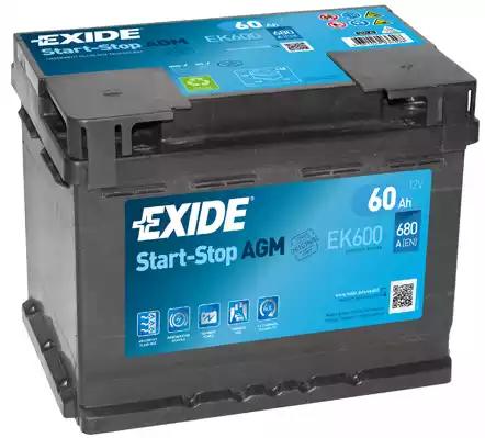 Start-Stop Agm Аккумулятор EXIDE EK600