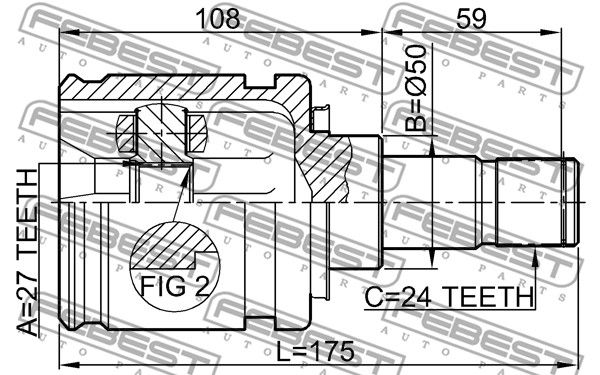 ШРУС внутренний 0111ACV30LH FEBEST 0111ACV30LH