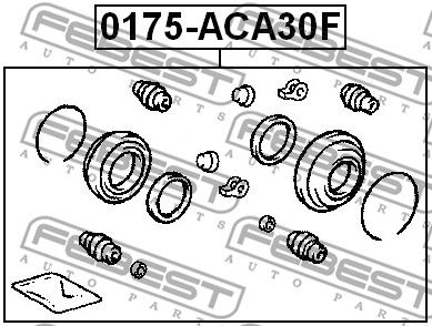 Ремкомплект суппорта 0175ACA30F FEBEST 0175ACA30F