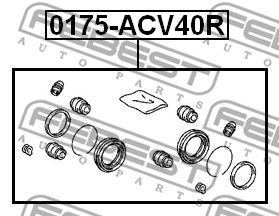 Ремкомплект суппорта 0175ACV40R FEBEST 0175ACV40R