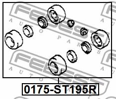 Ремкомплект цилиндра тормозного 0175ST195R FEBEST 0175ST195R