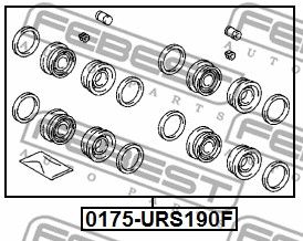 Ремкомплект суппорта 0175URS190F FEBEST 0175URS190F