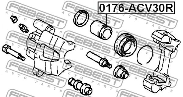 Поршень суппорта 0176ACV30R FEBEST 0176ACV30R