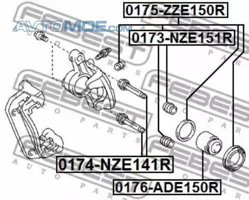 Поршень суппорта 0176ADE150R FEBEST 0176ADE150R