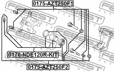 Поршень суппорта 0176NDE120RKIT FEBEST 0176NDE120RKIT