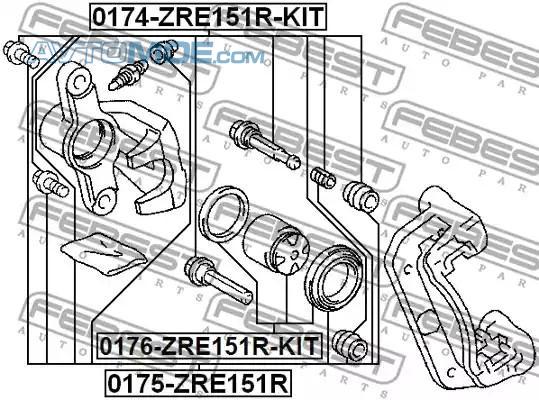 Поршень суппорта 0176ZRE151RKIT FEBEST 0176ZRE151RKIT