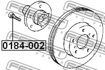 Шпилька колесная 0184002 FEBEST 0184002