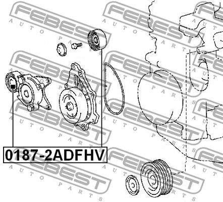 Ролик натяжной 01872ADFHV FEBEST 01872ADFHV
