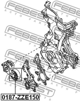 Ролик натяжной 0187ZZE150 FEBEST 0187ZZE150