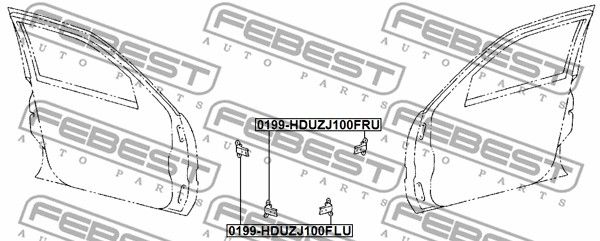 Петля двери 0199HDUZJ100FLU FEBEST 0199HDUZJ100FLU