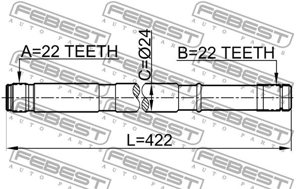 Полуось 0212N16LH FEBEST 0212N16LH