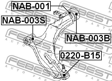 Опора шаровая 0220B15 FEBEST 0220B15