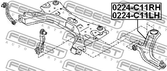 Рычаг левый 0224C11LH FEBEST 0224C11LH