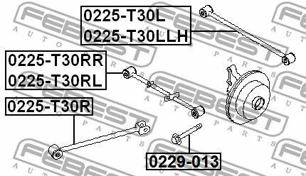 Рычаг 0225T30L FEBEST 0225T30L