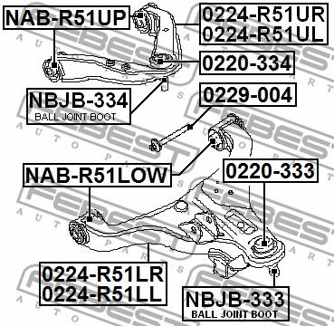 Болт 0229004 FEBEST 0229004