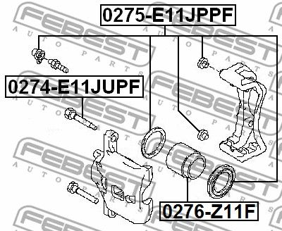 Направляющая суппорта 0274E11JUPF FEBEST 0274E11JUPF